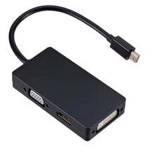 Load image into Gallery viewer, Mini DP to HDMI + DVI + VGA Rectangle Multi-function Converter, Cable Length: 28cm, Mini DP to HDMI + DVI + VGA Rectangle Black, Mini DP to HDMI + DVI + VGA, Mini DP to HDMI + DVI + VGA Rectangle White