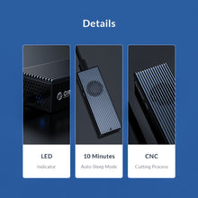 Load image into Gallery viewer, ORICO M2PVC3-G20-GY-BP USB3.2 20Gbps M.2 NVMe SSD Enclosure, M2PVC3-G20-GY-BP
