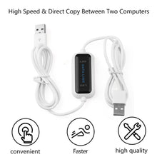 Load image into Gallery viewer, High Speed USB PC to PC Online Share Data Link Net Direct File Transfer Bridge Cable, Length: 1.75m