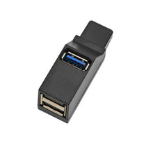 Load image into Gallery viewer, Portable Mini 2 x USB 2.0 + 1 x USB 3.0 HUB with Lanyard, USB 3.0