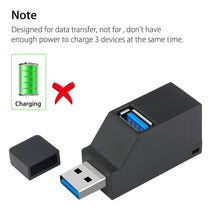Load image into Gallery viewer, Portable Mini 2 x USB 2.0 + 1 x USB 3.0 HUB with Lanyard, USB 3.0