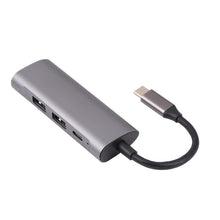 Load image into Gallery viewer, T-811 4 in 1 USB-C / Type-C to 3 USB 3.0 + USB-C / Type-C Ports HUB Docking Station, T-811