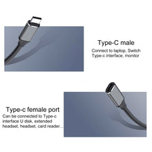 Load image into Gallery viewer, USB-C / Type-C Male to USB-C / Type-C Female Adapter Cable, Cable Length: 25cm, 25cm