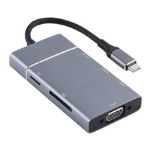 Load image into Gallery viewer, 7 In 1 Dual USB 3.0 + TF/SD + HDMI/VGA + 3.5mm Jack + Type-C / USB-C Multi-function USB-C Dock Station, 2xUSB3.0+TF/SD+HDMI/VGA+3.5mm