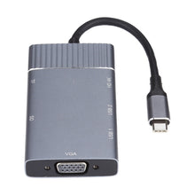 Load image into Gallery viewer, 7 In 1 Dual USB 3.0 + TF/SD + HDMI/VGA + 3.5mm Jack + Type-C / USB-C Multi-function USB-C Dock Station, 2xUSB3.0+TF/SD+HDMI/VGA+3.5mm
