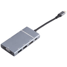 Load image into Gallery viewer, 7 In 1 Dual USB 3.0 + TF/SD + HDMI/VGA + 3.5mm Jack + Type-C / USB-C Multi-function USB-C Dock Station, 2xUSB3.0+TF/SD+HDMI/VGA+3.5mm