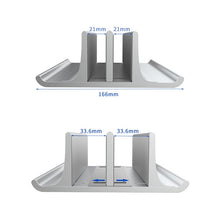 Load image into Gallery viewer, Universal Portable Aluminum Alloy Double Slot Width Adjustable Laptop Vertical Storage Stand Base, Double Slot Black, Double Slot Silver