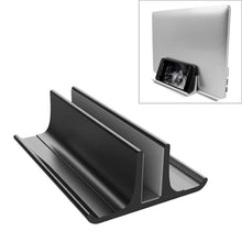 Load image into Gallery viewer, Universal Portable Aluminum Alloy Single Slot Width Adjustable Laptop Vertical Radiating Storage Stand Base, Single Slot Black, Single Slot Silver