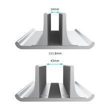 Load image into Gallery viewer, Universal Portable Aluminum Alloy Single Slot Width Adjustable Laptop Vertical Radiating Storage Stand Base, Single Slot Black, Single Slot Silver