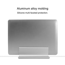 Load image into Gallery viewer, Universal Portable Aluminum Alloy Single Slot Width Adjustable Laptop Vertical Radiating Storage Stand Base, Single Slot Black, Single Slot Silver