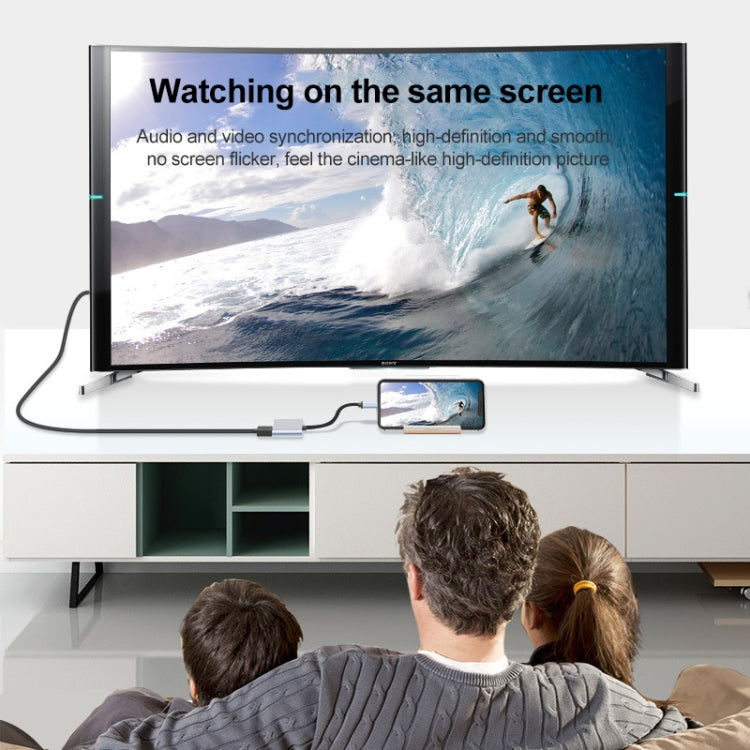 2 in 1 USB-C / Type-C to 2 x HDTV Ports HUB Adapter, 2 in 1