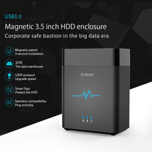 Load image into Gallery viewer, ORICO DS200U3 3.5 inch 2 Bay Magnetic-type USB 3.0 Hard Drive Enclosure with Blue LED Indicator, USB 3.0
