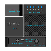 Load image into Gallery viewer, ORICO DS500C3 3.5 inch 5 Bay Magnetic-type USB-C / Type-C Hard Drive Enclosure with Blue LED Indicator, USB Type-C