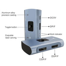 Load image into Gallery viewer, Z57 DP Female x 2 to USB-C / Type-C + DP Female Two Way DP Switcher, Z57