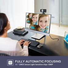 Load image into Gallery viewer, HXSJ S4 1080P Adjustable 180 Degree HD Manual Focus Video Webcam PC Camera with Microphone