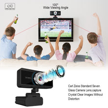Load image into Gallery viewer, HXSJ S4 1080P Adjustable 180 Degree HD Manual Focus Video Webcam PC Camera with Microphone