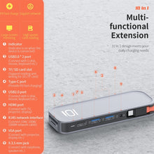 Load image into Gallery viewer, ROCK TR01 10 In 1 Type-C / USB-C to HDMI + VGA Multifunctional Extension HUB Adapter, TR01