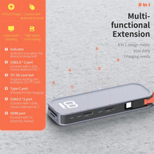 Load image into Gallery viewer, ROCK TR03 8 In 1 Type-C / USB-C to HDMI Multifunctional Extension HUB Adapter, TR03