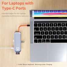 Load image into Gallery viewer, ROCK TR03 8 In 1 Type-C / USB-C to HDMI Multifunctional Extension HUB Adapter, TR03