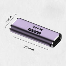 Load image into Gallery viewer, 240W USB-C/Type-C Female to USB-C/Type-C Female 40Gbps Straight Adapter with Light, Female Straight Adapter