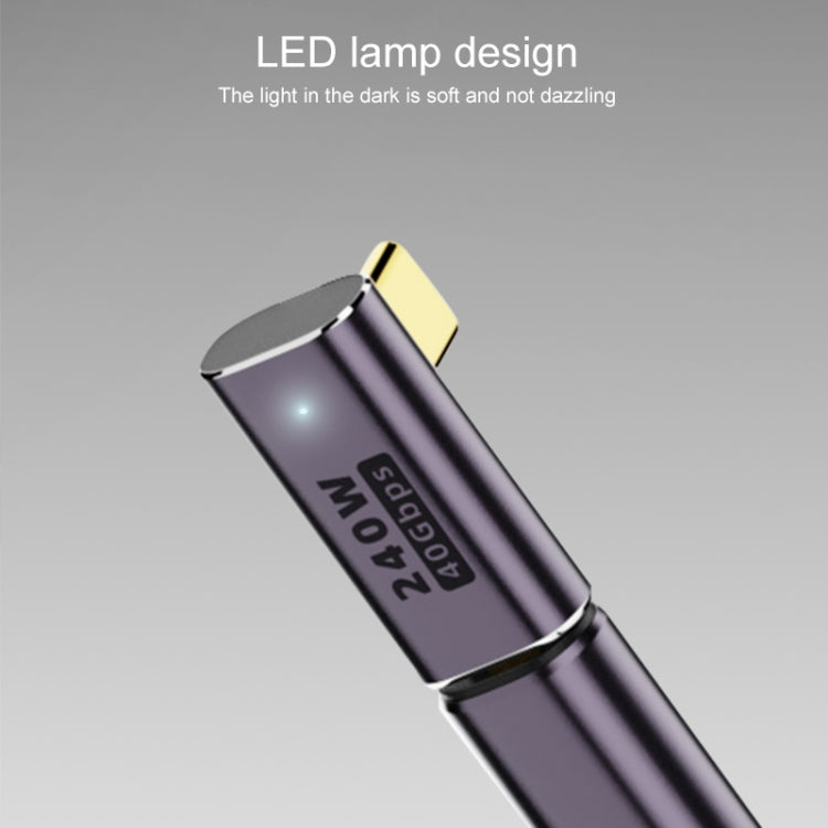 240W USB-C/Type-C Female to USB-C/Type-C Female 40Gbps Straight Adapter with Light, Female Straight Adapter