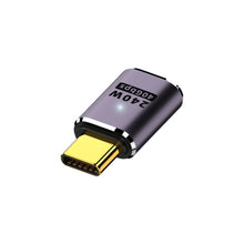 Load image into Gallery viewer, 240W USB-C/Type-C Female to USB-C/Type-C Male 40Gbps Straight Adapter with Light, Straight Adapter