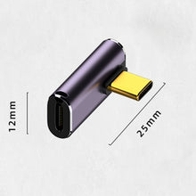 Load image into Gallery viewer, 240W USB-C/Type-C Female to USB-C/Type-C Male 40Gbps Medium Bend Adapter with Light, Medium Bend Adapter