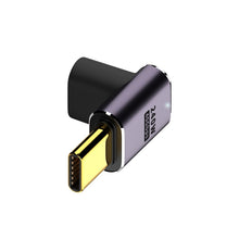 Load image into Gallery viewer, 240W USB-C/Type-C Female to USB-C/Type-C Male 40Gbps Up and Down Bend Adapter with Light, Up and Down Bend Adapter