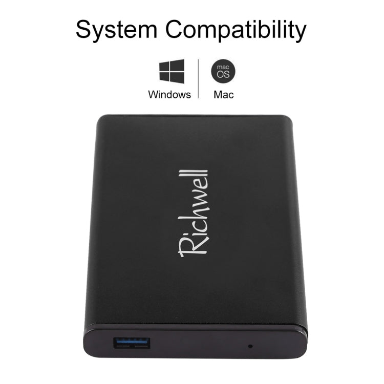 Richwell SATA R2-SATA-500GB 500GB 2.5 inch USB3.0 Super Speed Interface Mobile Hard Disk Drive, 500GB