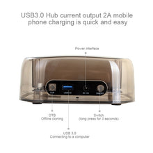 Load image into Gallery viewer, 2.5 / 3.5 inch USB3.0 Dual SATA HDD Enclosure with HUB &amp; OTB Function, The Maximum Support Capacity: 16TB