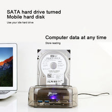 Load image into Gallery viewer, 2.5 / 3.5 inch USB3.0 Dual SATA HDD Enclosure with HUB &amp; OTB Function, The Maximum Support Capacity: 16TB