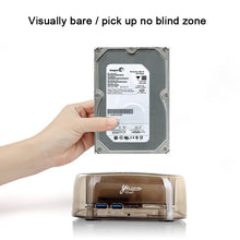 Load image into Gallery viewer, 2.5 / 3.5 inch USB3.0 Dual SATA HDD Enclosure with HUB &amp; OTB Function, The Maximum Support Capacity: 16TB