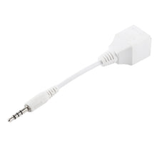 Load image into Gallery viewer, CAT5 RJ45 Socket to 3.5mm 4 Pole Male Plug Audio Ethernet LAN Network Adapter, Total Length: about 13cm
