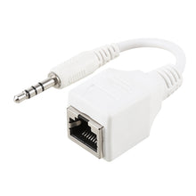 Load image into Gallery viewer, CAT5 RJ45 Socket to 3.5mm 4 Pole Male Plug Audio Ethernet LAN Network Adapter, Total Length: about 13cm