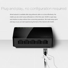 Load image into Gallery viewer, Tenda SG105 Mini 5 Ports 1000Mpbs Fast Gigabit Ethernet Network Switch  LAN HUB, Tenda SG105 5 Ports Black