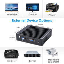 Load image into Gallery viewer, K660G4 Windows and Linux System Mini PC, Intel Celeron Processor N2840 Quad-Core 2M Cache,1.83GHz, up to 2.25GHz, 2GB RAM + 32GB SSD, 2GB+32GB
