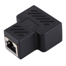 Load image into Gallery viewer, Crystal Network Straight Through Head-line Connector Terminal Female to Female Three Head RJ45 Interface Extension Device, 3 Ports