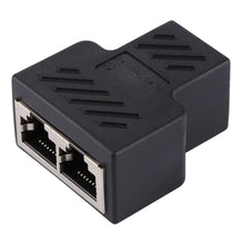 Load image into Gallery viewer, Crystal Network Straight Through Head-line Connector Terminal Female to Female Three Head RJ45 Interface Extension Device, 3 Ports