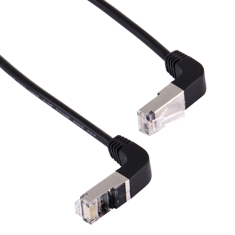 40cm RJ45 Male Bent Upward to RJ45 Male Bent Down Network LAN Cable, 40cm Bent Upward to Bent Down