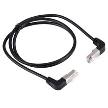 Load image into Gallery viewer, 1m RJ45 Male Bent Upward to RJ45 Male Bent Upward Network LAN Cable, 1m Bent Upward to Bent Upward