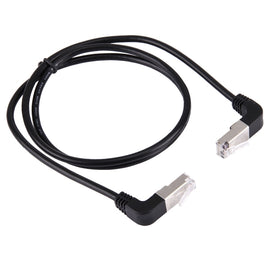 1m RJ45 Male Bent Upward to RJ45 Male Bent Upward Network LAN Cable, 1m Bent Upward to Bent Upward