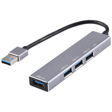 Load image into Gallery viewer, 3019 4 x USB 3.0 to USB 3.0 Aluminum Alloy HUB Adapter with LED Indicator