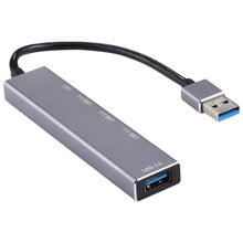 Load image into Gallery viewer, 3019 4 x USB 3.0 to USB 3.0 Aluminum Alloy HUB Adapter with LED Indicator