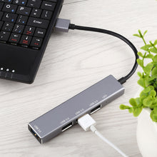 Load image into Gallery viewer, 3019 4 x USB 3.0 to USB 3.0 Aluminum Alloy HUB Adapter with LED Indicator
