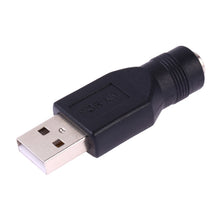 Load image into Gallery viewer, USB Male to 5.5 x 2.1mm Female Plug Adapter Connector, USB Male to 5.5 x 2.1mm