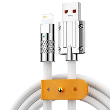 Load image into Gallery viewer, Mech Series 6A 120W USB to 8 Pin Metal Plug Silicone Fast Charging Data Cable, Length: 1.8m, 1.8m 8 Pin