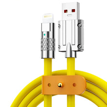 Load image into Gallery viewer, Mech Series 6A 120W USB to 8 Pin Metal Plug Silicone Fast Charging Data Cable, Length: 1.8m, 1.8m 8 Pin