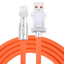 Load image into Gallery viewer, Mech Series 6A 120W USB to 8 Pin 180-degree Metal Plug Fast Charging Cable, Length: 1.2m, 1.2m 8 Pin, 1.2m 180-degree 8 Pin