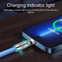 Load image into Gallery viewer, Mech Series 6A 120W USB to 8 Pin 180-degree Metal Plug Fast Charging Cable, Length: 1.2m