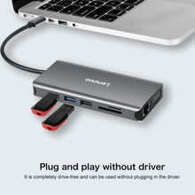 Load image into Gallery viewer, Lenovo LX0801 Type-C / USB-C Network Cable Interface Converter Docking Station, LX0801